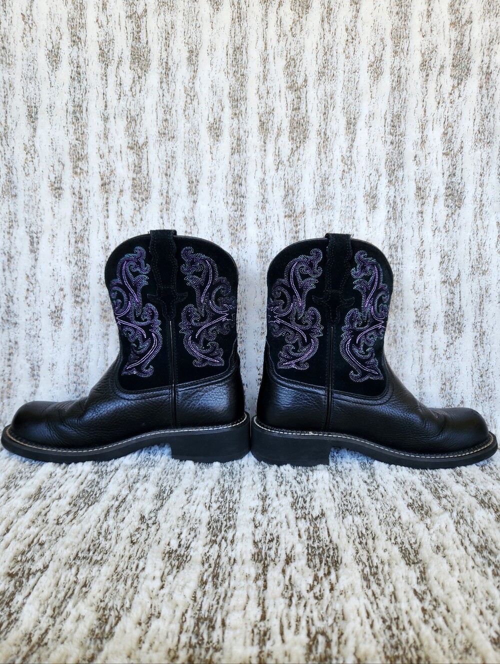Ariat "Fatbaby II" Cowgirl Western Boot Black Leather, Women's Size 9B - Picture 7 of 12